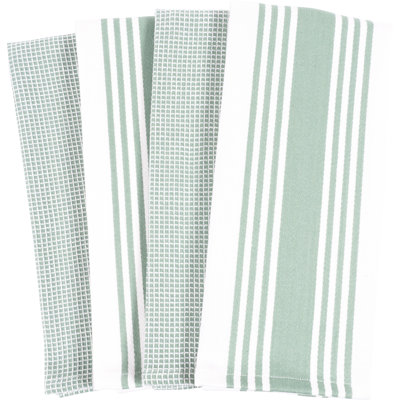 Cotton Stripe Waffle Dish Towel Kitchen Towel