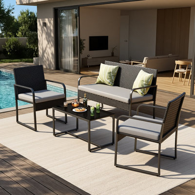 4 - Person Outdoor Seating Group with Cushions