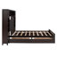 Lit en bois avec armoire tout-en-un, tablette et prises, lit gigogne-584583381