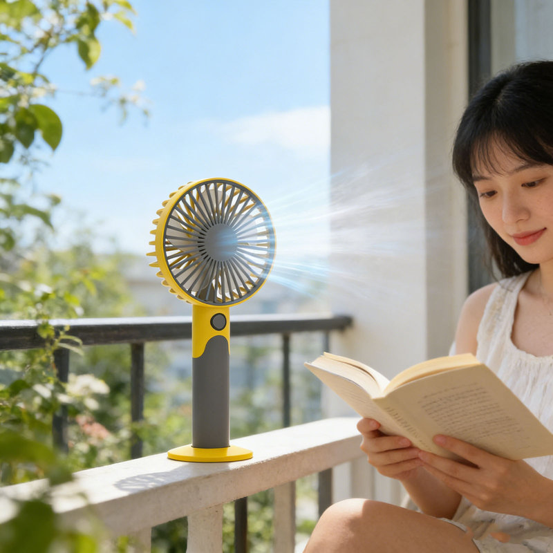 Mini ventilateur thermoélectrique à main à refroidissement rapide Kondieu, Yellow