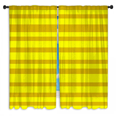 Stripes Window Curtains  Pattern Sheer & Room Darkening - 2 Panels