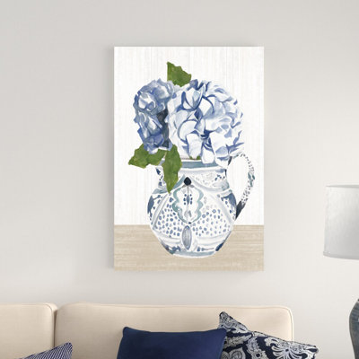 " Blue Hydrangea Bouquet " Painting Print