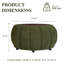 Grand repose-pieds rond avec rangement de 30 pouces, table basse moderne avec repose-pieds rembourré, plateau en bois, surface en tissu doux pour le salon, la chambre à coucher, forme de citrouille, vert-1134237954