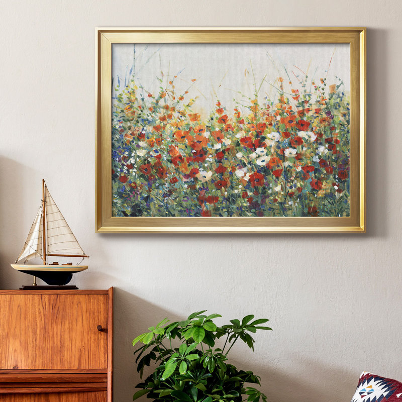«Garden In Bloom I», toile encadrée de qualité supérieure - prête à être accrochée, H 26,5 po x l 36,5 po x P 1 po