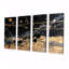 «Spatter Explosion Gold Black - Abstract», art mural sur toile, 4 pièces-1755621340