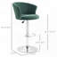 Ensemble de 2 tabourets réglables, tabouret de cuisine rembourré en velours