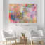 «Pastel coloré», reproduction de peinture à l'aquarelle sur toile-94537348