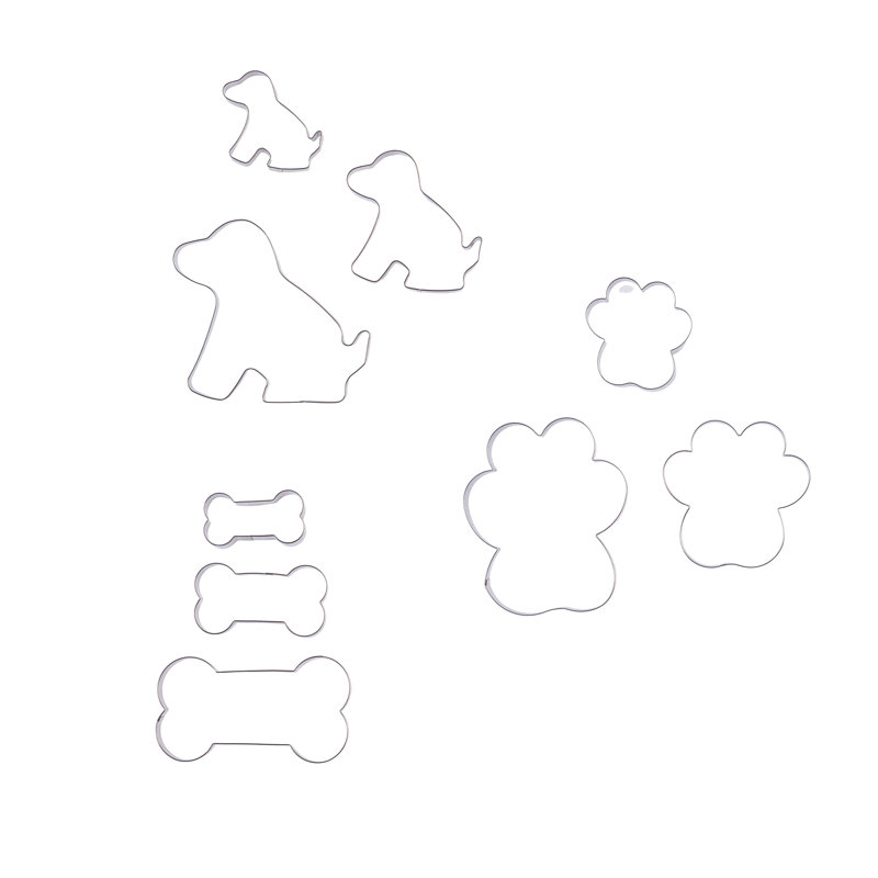 Stainless Steel Dog Cookie Cutter Set