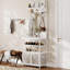 Portemanteau avec portes et porte-manteau 72,8 po blanc avec porte-manteau