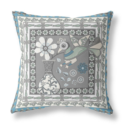 Coussin décoratif à motif floral 20 po x 20 po
