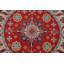 Tapis unique en laine noué à la main 4 pi 11 po rouge nouvel âge / rouge / bleu / brun