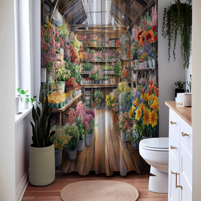 Zaena Floral Shower Curtain