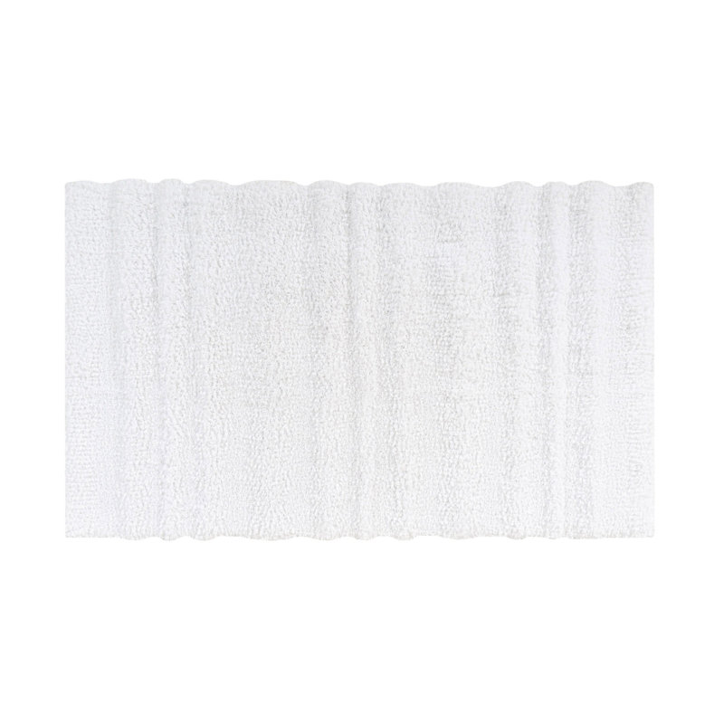 Alentejo Bath Rug, White, 28" W x 47" L