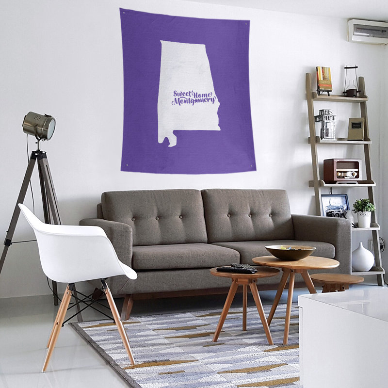 Tapisserie de montgomery alabama, H 104 po x l 88 po, Mauve