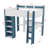 Full Size Loft Bed Complete With Shelving Units, Clothing Rods, And Work Area-1511569039