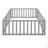 Full Size Wood Daybed Frame With Fence-1649170954