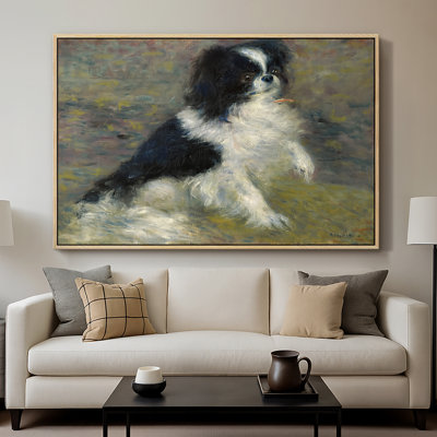 Tama, le chien japonais, v. 1876 - Pierre-Auguste Renoir, toile tendue avec châssis