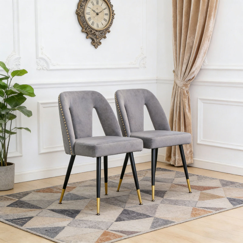 Chaise de salle à manger moderne, Gris