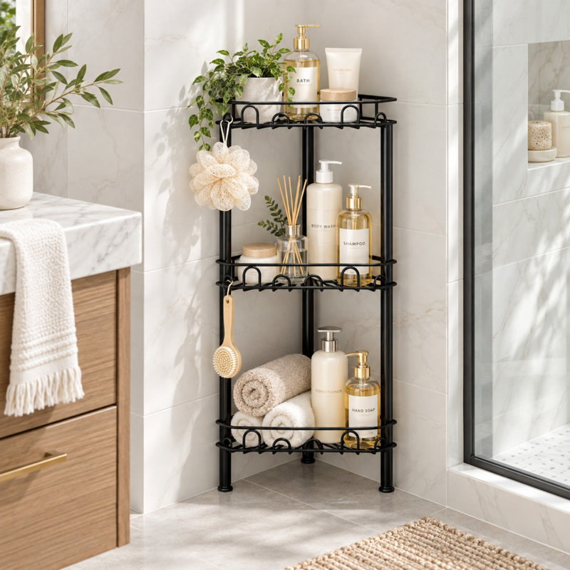 Freestanding Stainless Steel Shower Shelf