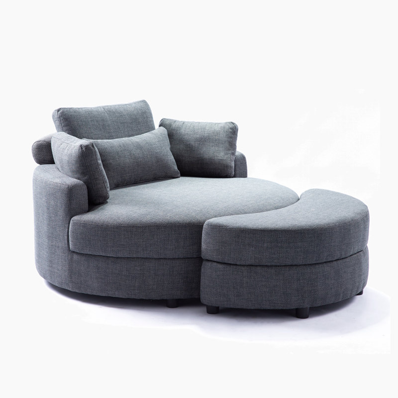     Keali Upholstered Armchair with Ottoman,soft and comfortable cushions, together create a warm atmosphere Elegant rest picture