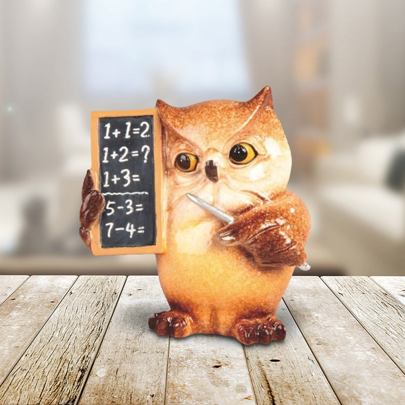 Jelisava 3.75"H Owl Teacher Teaching Math Figurine