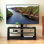 Meuble télé avec plateau de rangement en bois