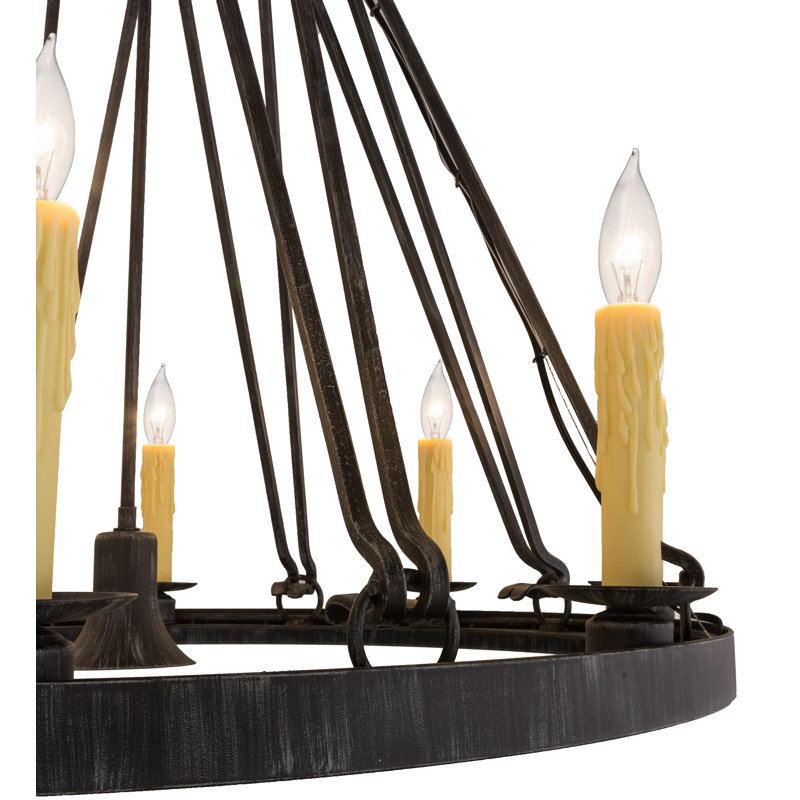 Lustre de roue de style bougie 9 lumières façon bougie Winchelsea