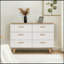 Commode à tiroirs, armoire de bar, armoire de rangement Buffet Buffet, console de service de table Tablestorge Cabinets, pieds en bois massif avec poignée en bois massif pour la salle à manger