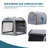 Colanda Collapsible Pet Crate with 3 Doors