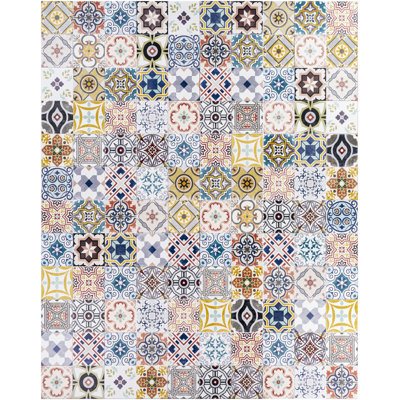 Akkar Vinyl Geometric Indoor Rug