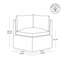 Chaise d'angle rembourrée Alayaa Performance-113436772