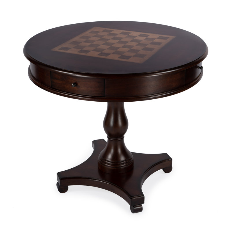 34" Chess Table, Dark Brown