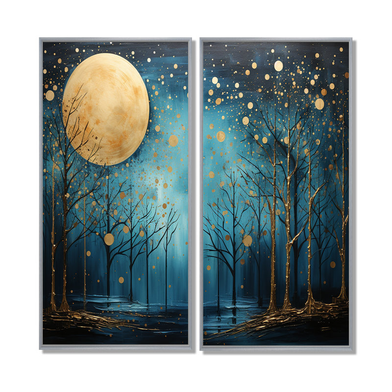 Impressions sur toile azur, H 32 po x l 32 po, Impression encadrée flottante, Argent argent