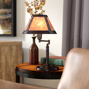 Battery Powered Live Edge Wood Table Lamp Loon Peak Base Color: Black Walnut