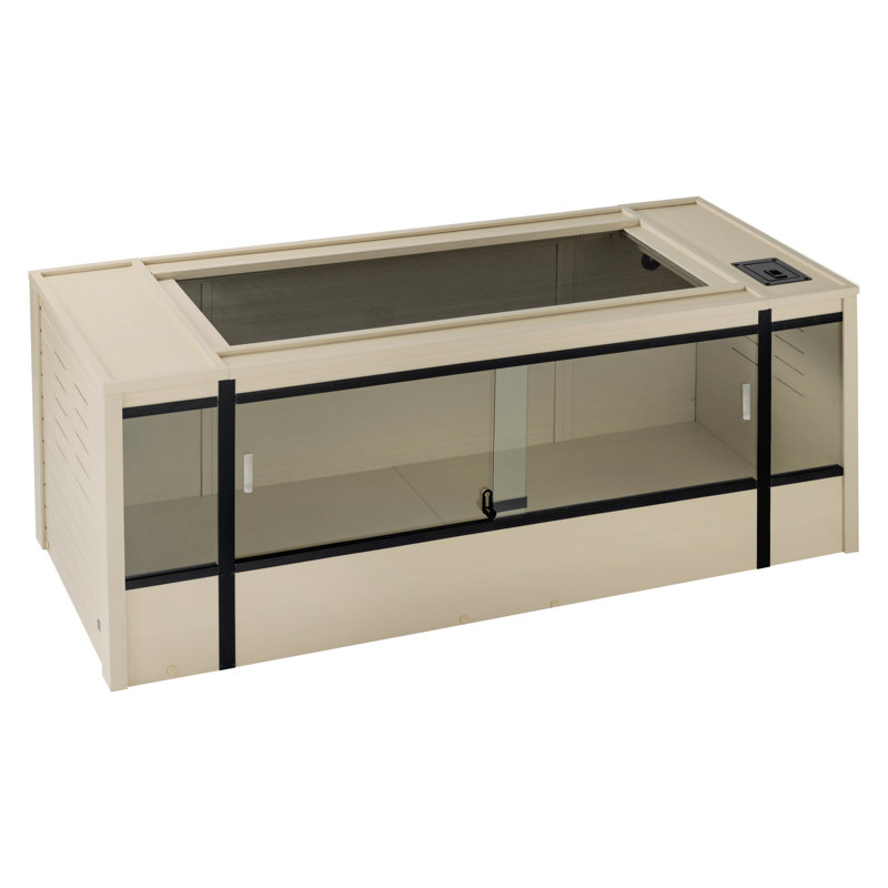 Très grand terrarium Deneishia, 112 gallons - H 22,8 po x l 60 po x P 24 po, Beige