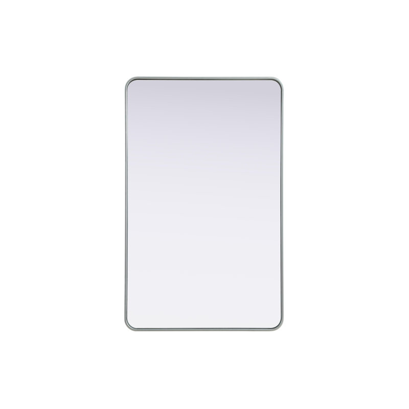 Erath Contour Metal Mirror, Silver, 48" x 30"