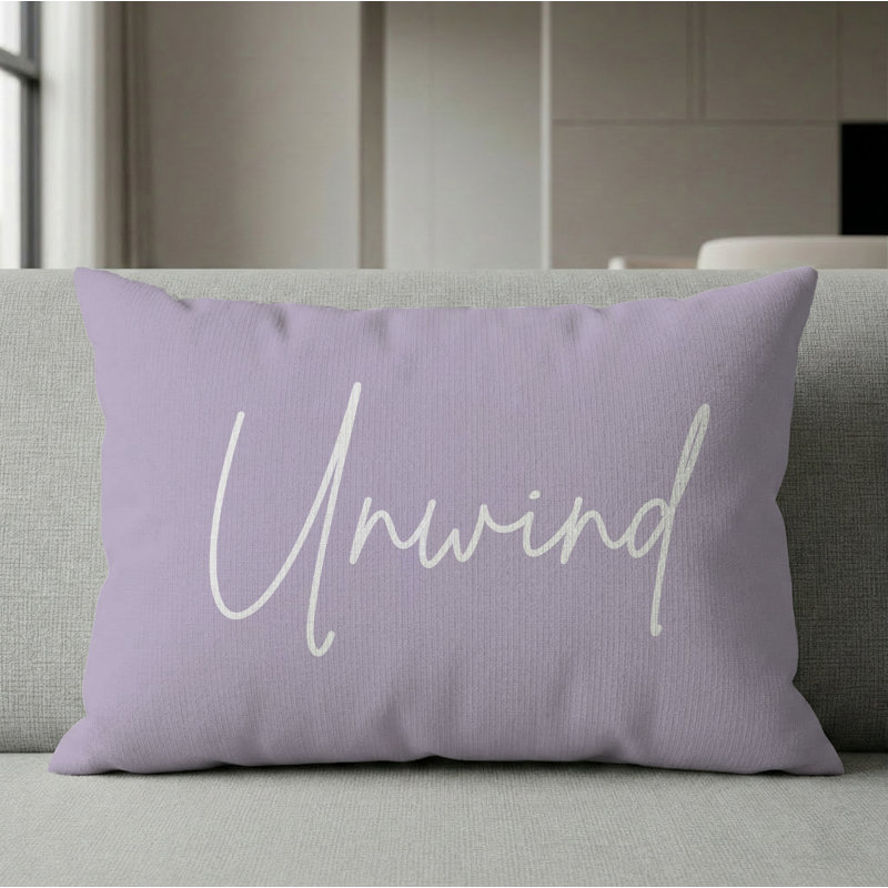 Unwind Pillow 21"X13" Lilac, Rectangle 13"H x 21"W, Lilac