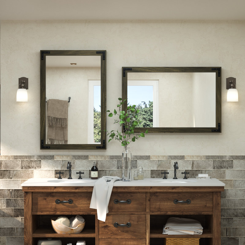 Miroir Gwenneth, 24 po x 36 po, Noir