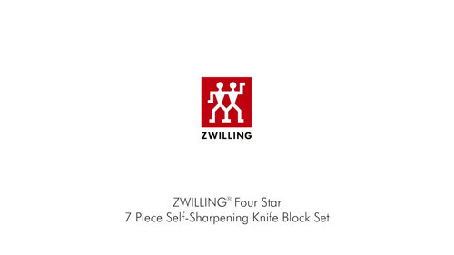 Zwilling Four Star 7 Piece Self Sharpening Knife Block Set