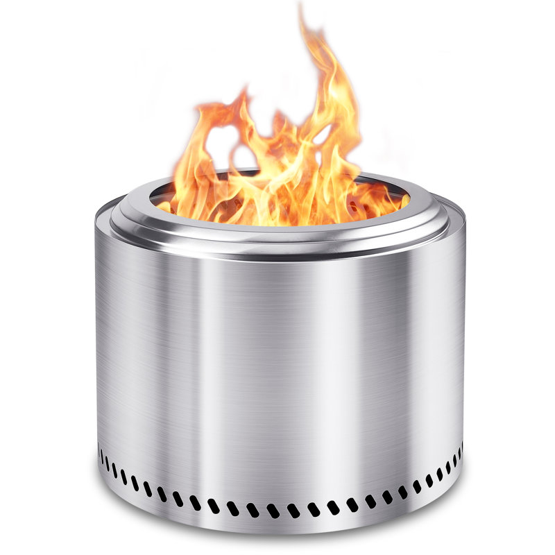 20" Smokeless Firepit ,Stainless Steel Fire Pit, Wood Burning  For Patio Garden Picnic