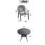 Ensemble de 3 meubles de patio en aluminium coulé avec coussins rouges