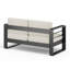 MAYA BAY MP1 LOVESEAT, BLACK FINISH WITH BEIGE CUSHION