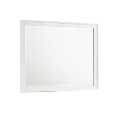 Miroir pour commode rectangulaire en bois massif et manufacturé