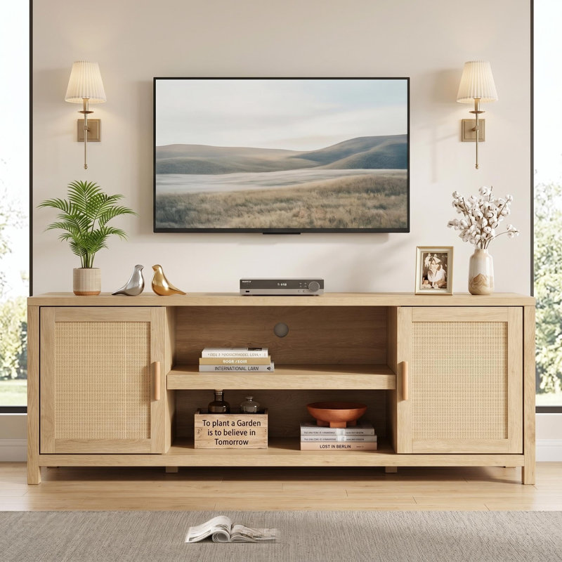 Meuble télé 66 po Boho Rattan