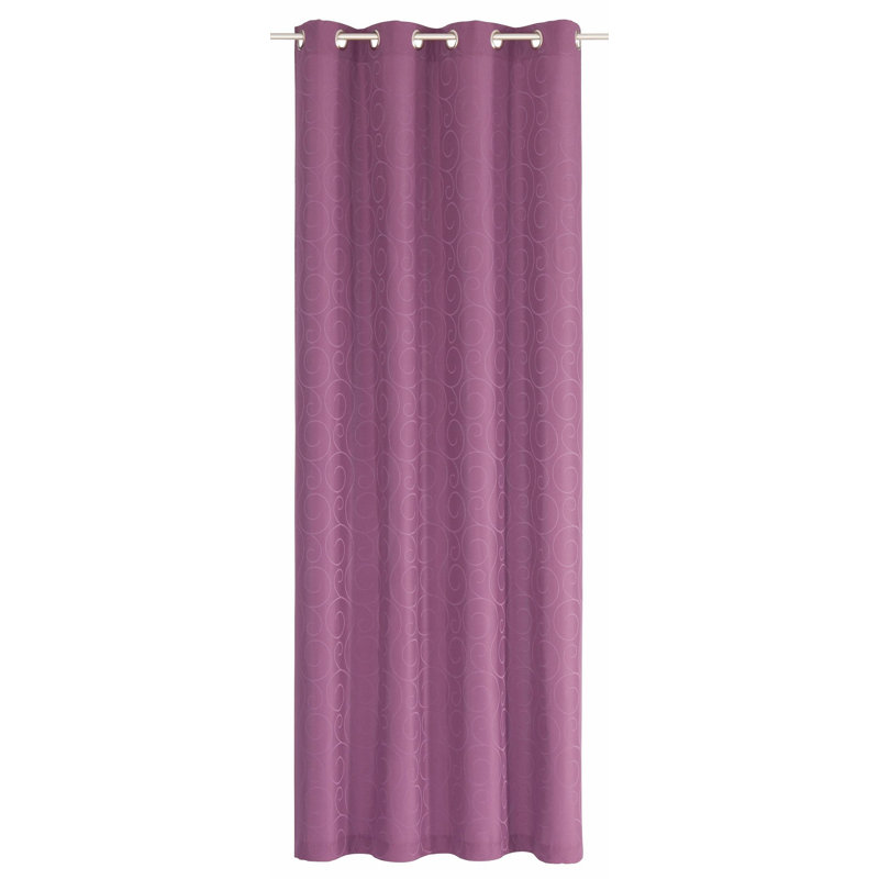 Coursey Room Darkening Curtain Single Panel, Purple, 145cm H x 132cm W