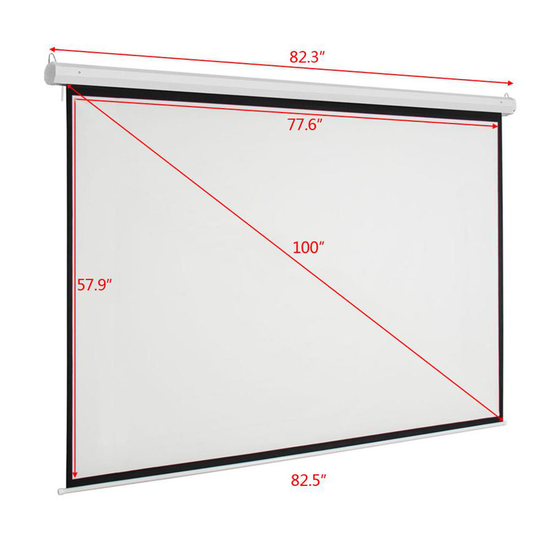 Écran de projecteur mural / mural manuel blanc 57,9 po x 77,6 po
