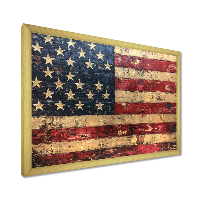 Drapeau de Moberly, drapeau des États-Unis, Reproduction encadrée d'une seule photo sans pass, H 30 po x l 40 po, Or