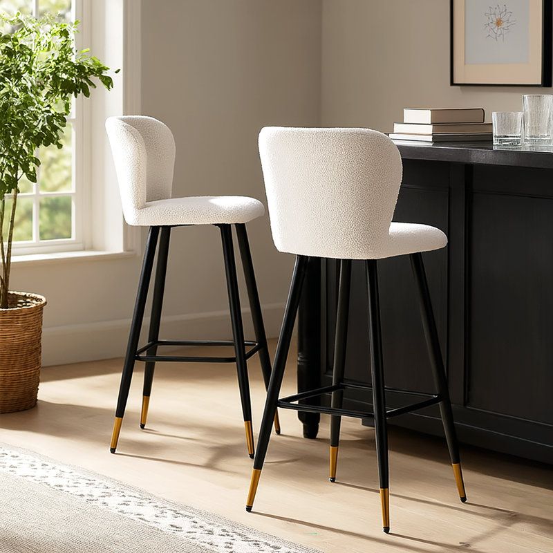 Arjun Upholstered Counter Stools & Barstools, Bar Stool (29.92" Seat Height)