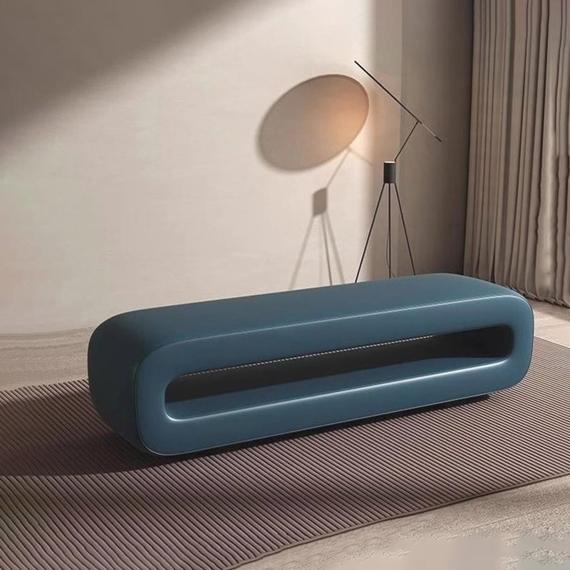 Tabouret en bois massif de qualité, Bleu royal