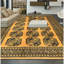 Tapis doré et noir noué à la main de haute qualité